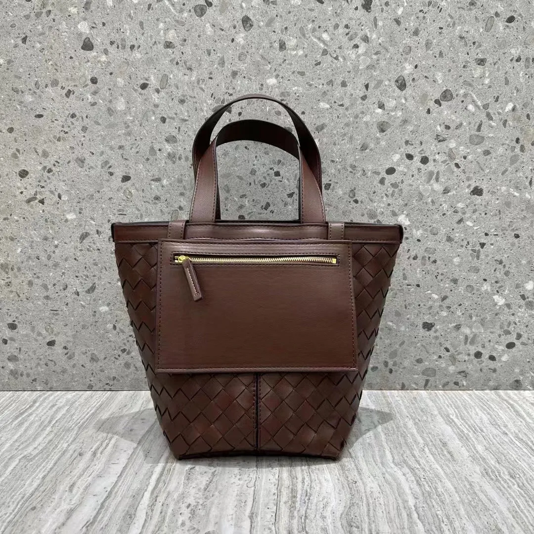Woven Leather Tote Bag