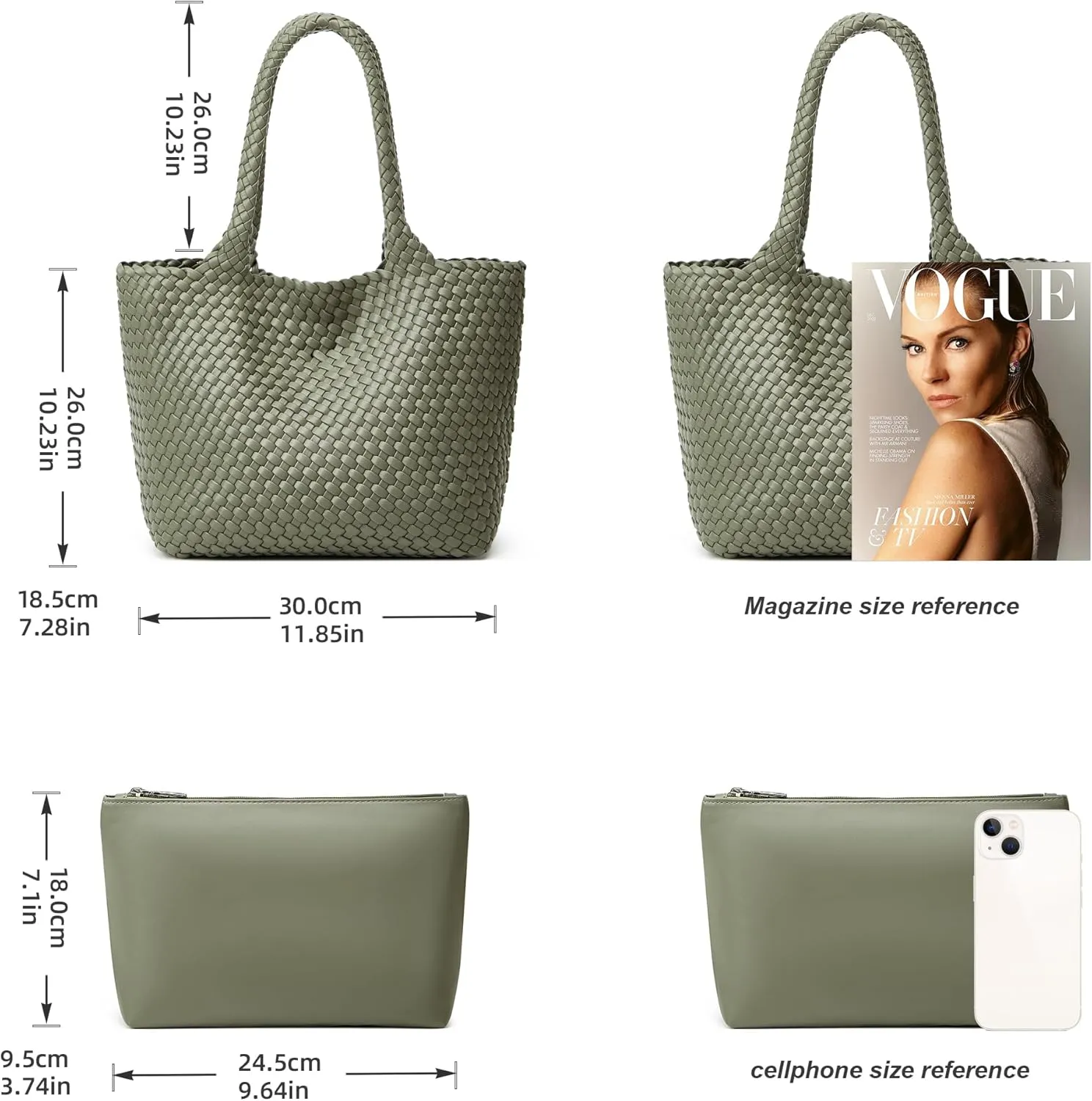 Woven Tote Bag Womens Purse: Vegan Leather Shoulder Handbags - Fashion Summer Beach Tote Bags - Large Travel Totes