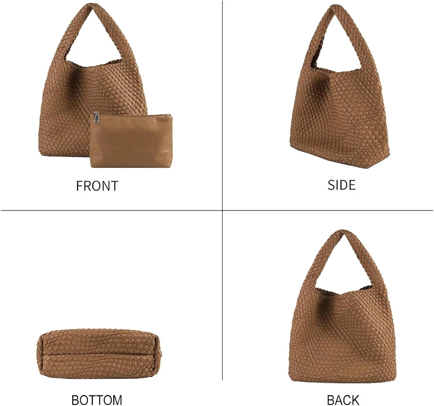 Woven Tote Bag Womens Purse Woven Bags for Women Large Summer BeachTote Bags Vegan Leather Shoulder Handbags Travel Totes
