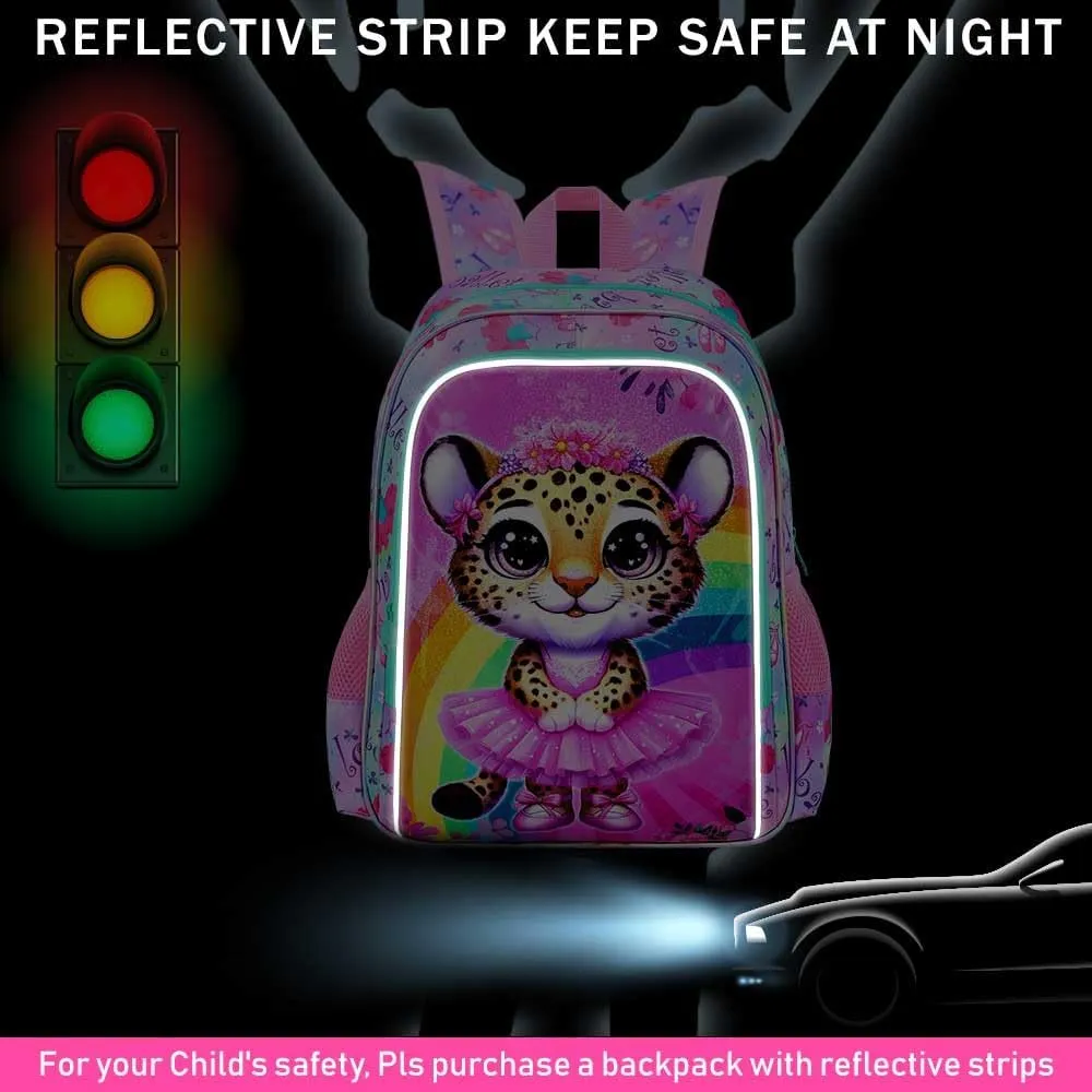 WZLVO 3PCS Kids Backpack for Girls, Unicorn Dinosaur Animal Prechool Elementary Kindergarten School Bookbag with Lunch Box