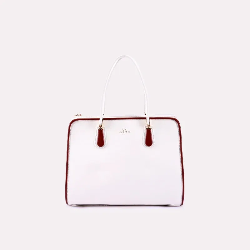 Xenia White Casual Hand Bags 0331032