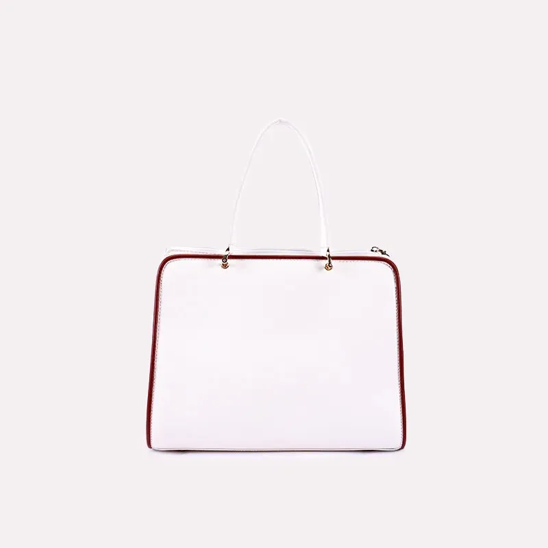 Xenia White Casual Hand Bags 0331032