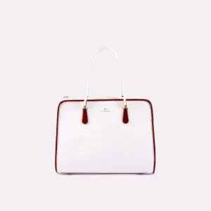 Xenia White Casual Hand Bags 0331032