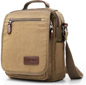 XINCADA Mens Bag Messenger Bag Canvas Shoulder Bags Travel Bag Man Purse Crossbody Bags for Work Business