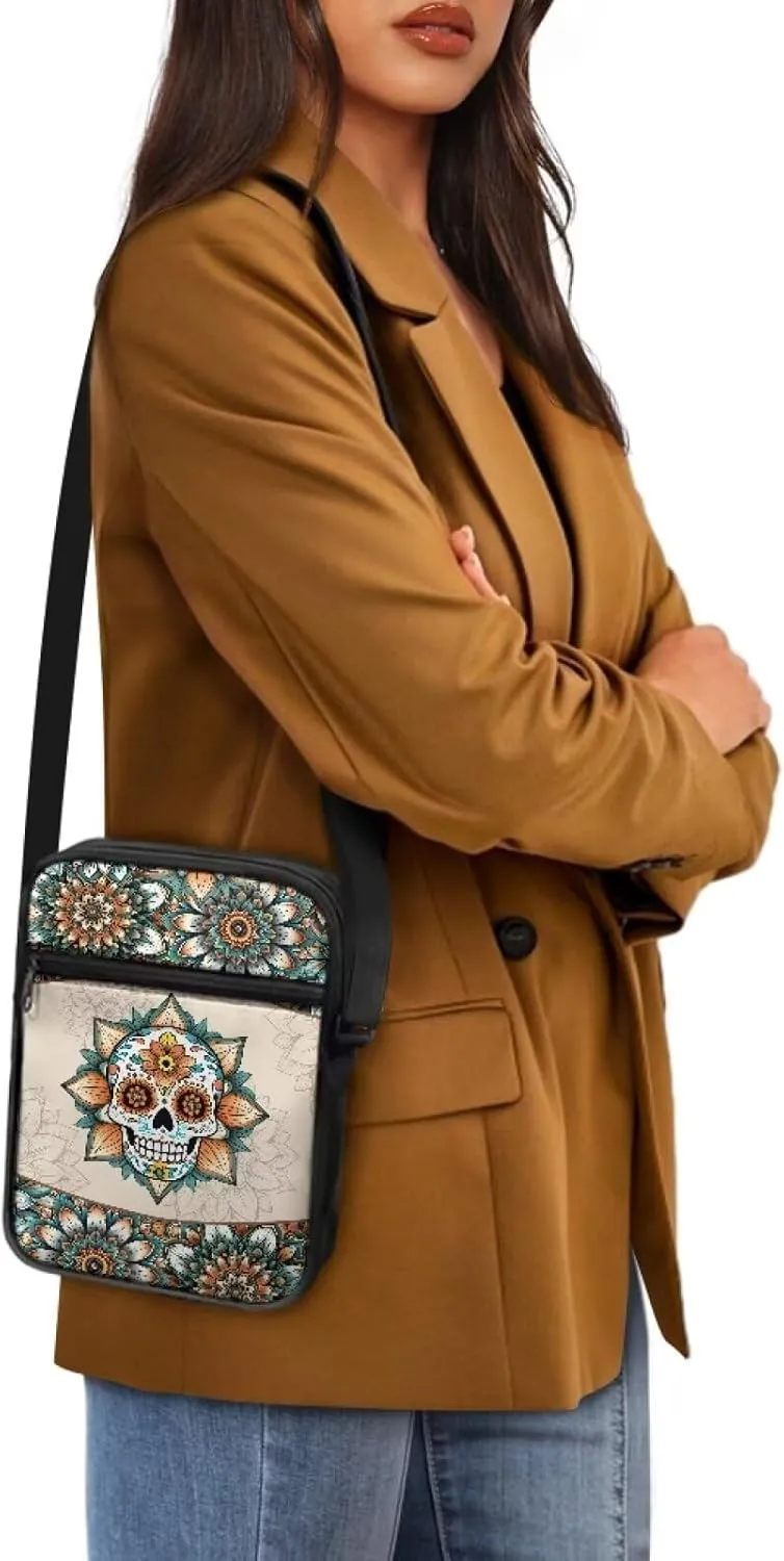 Xoenoiee Mini Messenger Bag for Women Men Small Crossbody Bag Shoulder Bag Water Resistant Sling Bags for Work Daily