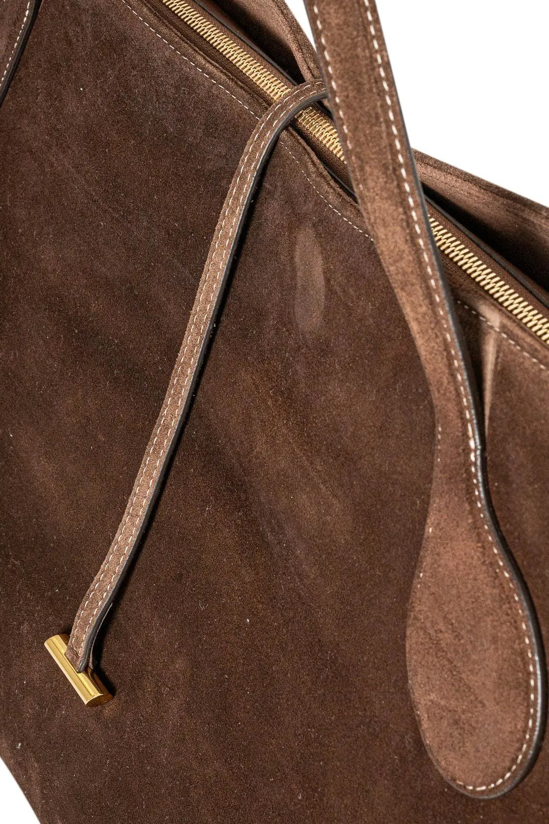 Zip Penne Tote Suede