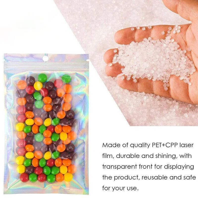 Ziplock Bags 100-200PCS Food Storage Laser Pouches