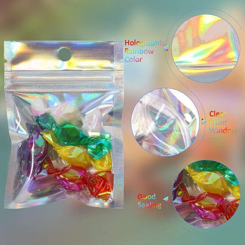Ziplock Bags 100-200PCS Food Storage Laser Pouches