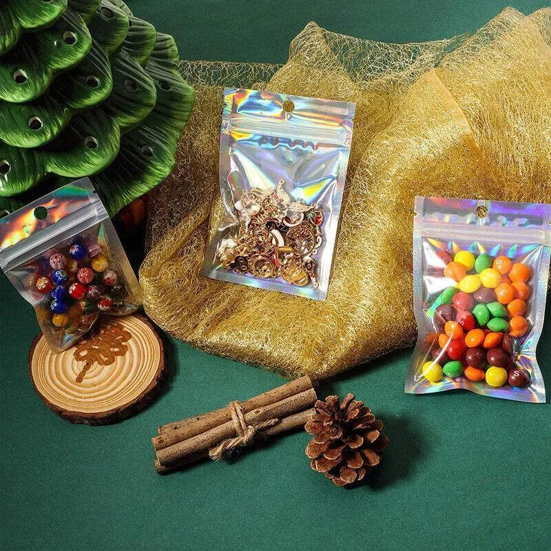 Ziplock Bags 100-200PCS Food Storage Laser Pouches
