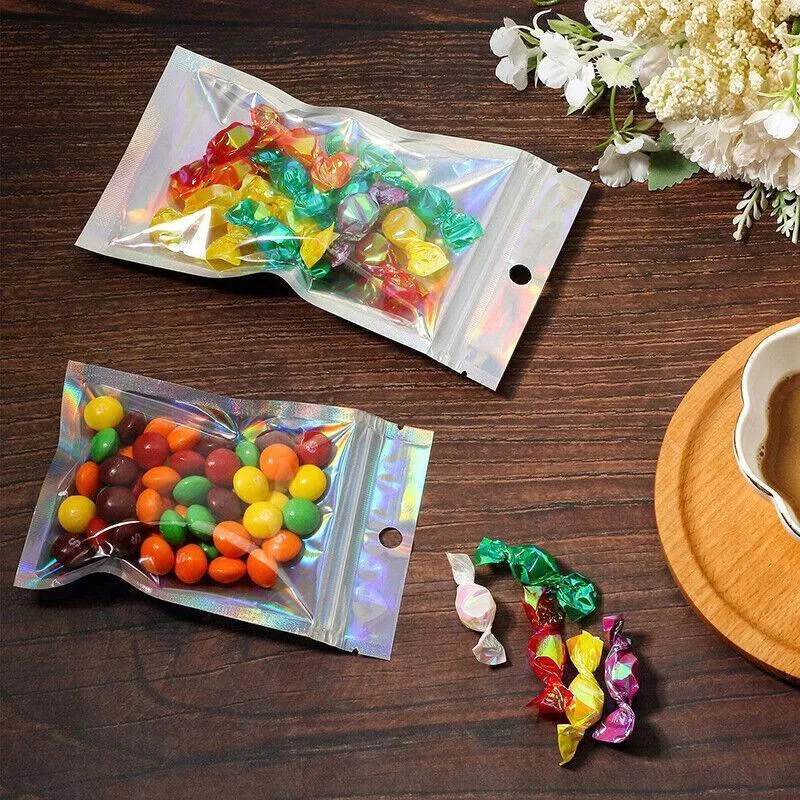 Ziplock Bags 100-200PCS Food Storage Laser Pouches